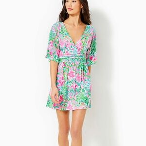 NWT Lilly Pulitzer Parigi Skort Romper  Blue Horizon Coming in Hot Medium